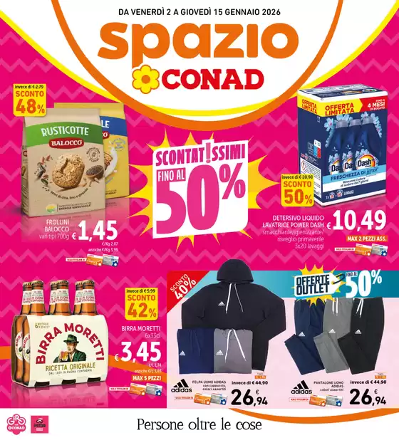 Volantino Spazio Conad a Catania | Scontatissimi fino al 50% | 2026-01-02T00:00:00.000Z - 2026-01-15T00:00:00.000Z