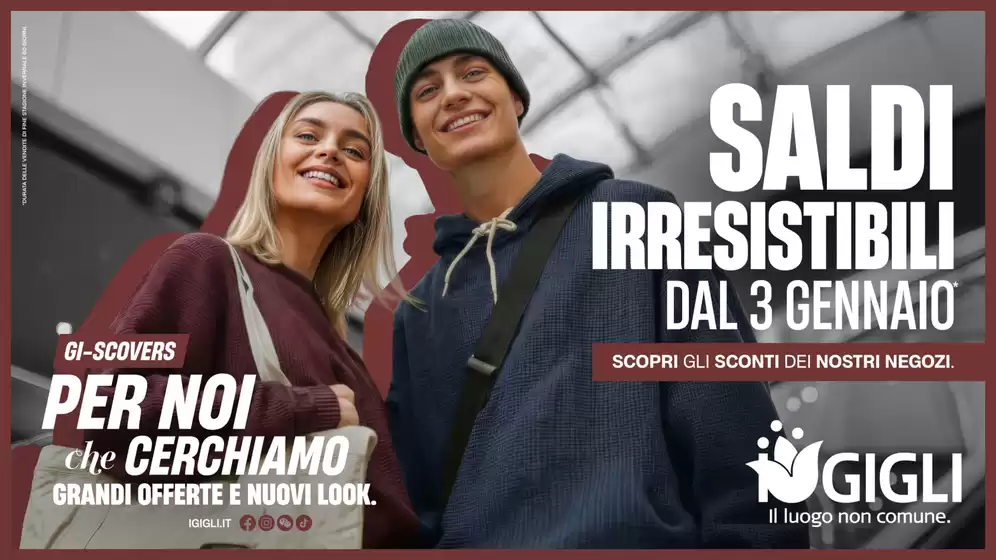 Volantino I Gigli a Afragola | Saldi irresistibili | 2026-01-03T00:00:00.000Z - 2026-03-03T00:00:00.000Z