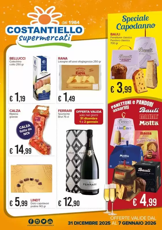 Volantino Costantiello supermercati | Speciale capodanno | 2025-12-31T00:00:00.000Z - 2026-01-07T00:00:00.000Z