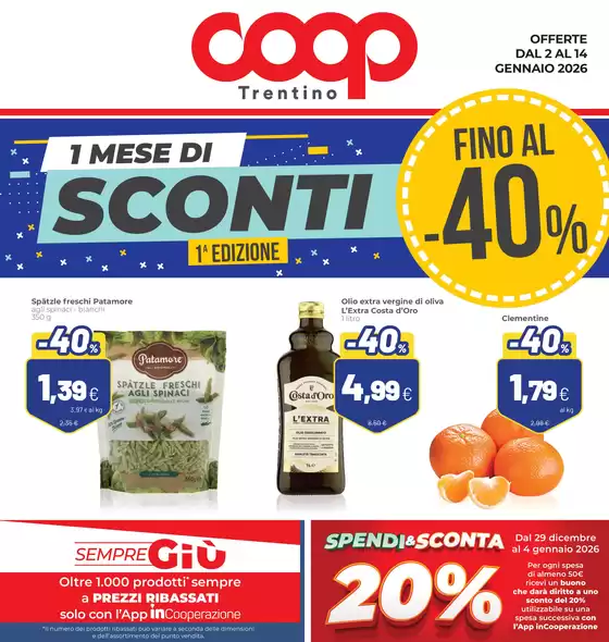 Volantino Coop a Sirmione | Fino al 40% | 2026-01-02T00:00:00.000Z - 2026-01-14T00:00:00.000Z