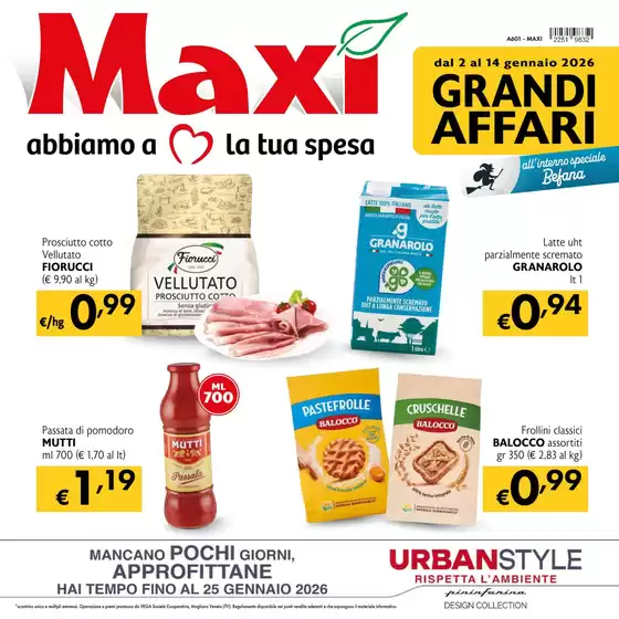 Volantino Maxì a Ladispoli | Grandi affari | 2026-01-02T00:00:00.000Z - 2026-01-14T00:00:00.000Z