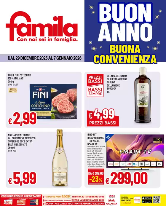 Volantino Famila a Esine | Buone anno | 2026-01-02T00:00:00.000Z - 2026-01-07T00:00:00.000Z