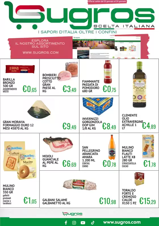 Volantino SuGros a Castiglione delle Stiviere | Offerte valide dal 05 gennaio al 24 gennaio | 2026-01-05T00:00:00.000Z - 2026-01-24T00:00:00.000Z