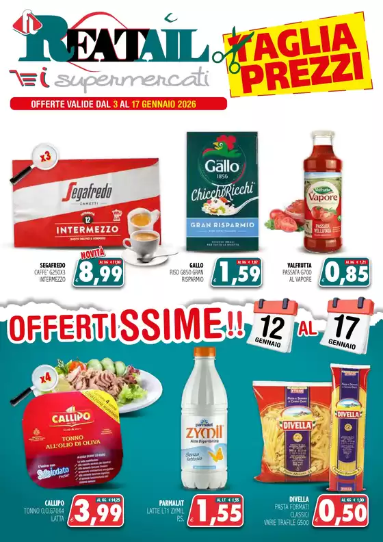 Volantino Reatail Supermercati a Castiglione delle Stiviere | Taglia Prezzi | 2026-01-03T00:00:00.000Z - 2026-01-17T00:00:00.000Z