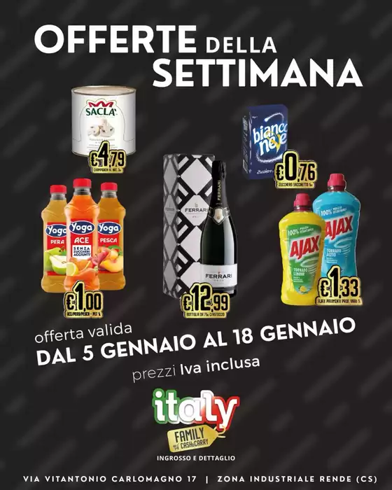 Volantino Italy Cash&Carry a Castiglione delle Stiviere | Offerte della settimana | 2026-01-05T00:00:00.000Z - 2026-01-18T00:00:00.000Z