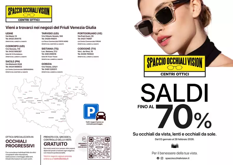 Volantino Spaccio Occhiali Vision a Scandicci | Saldi fino al 70% | 2026-01-03T00:00:00.000Z - 2026-02-28T00:00:00.000Z
