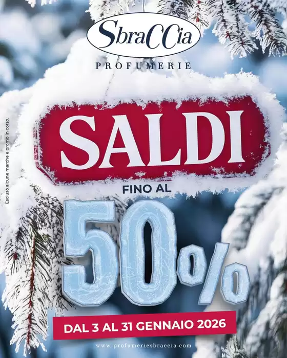 Volantino Profumerie Sbraccia a Scandicci | Saldi fino al 50% | 2026-01-05T00:00:00.000Z - 2026-01-31T00:00:00.000Z