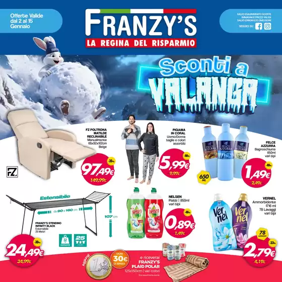Volantino Franzy's a Barcellona Pozzo di Gotto | Sconti a valanga | 2026-01-05T00:00:00.000Z - 2026-01-15T00:00:00.000Z