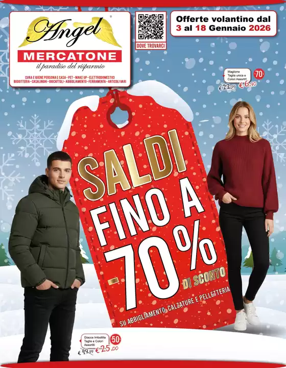 Volantino Angel Mercatone a Casarano | Saldi fino a 70% | 2026-01-05T00:00:00.000Z - 2026-01-18T00:00:00.000Z