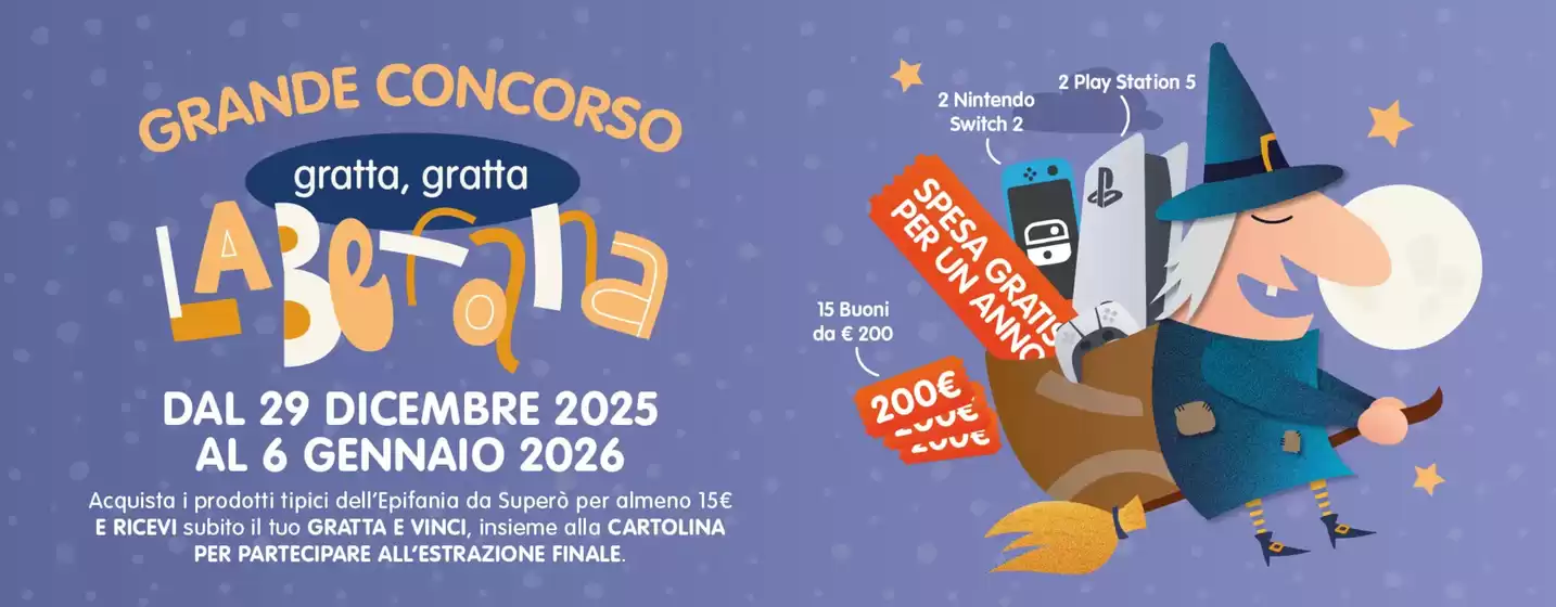Volantino Superò a Brindisi | Grande concorso | 2026-01-05T00:00:00.000Z - 2026-01-06T00:00:00.000Z