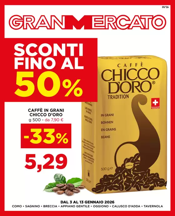 Volantino Gran Mercato a Cagliari | Sconti fino al 50% | 2026-01-05T00:00:00.000Z - 2026-01-13T00:00:00.000Z