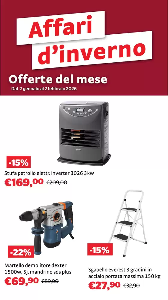 Volantino Bricocenter | Affari d'inverno | 2026-01-05T00:00:00.000Z - 2026-02-02T00:00:00.000Z