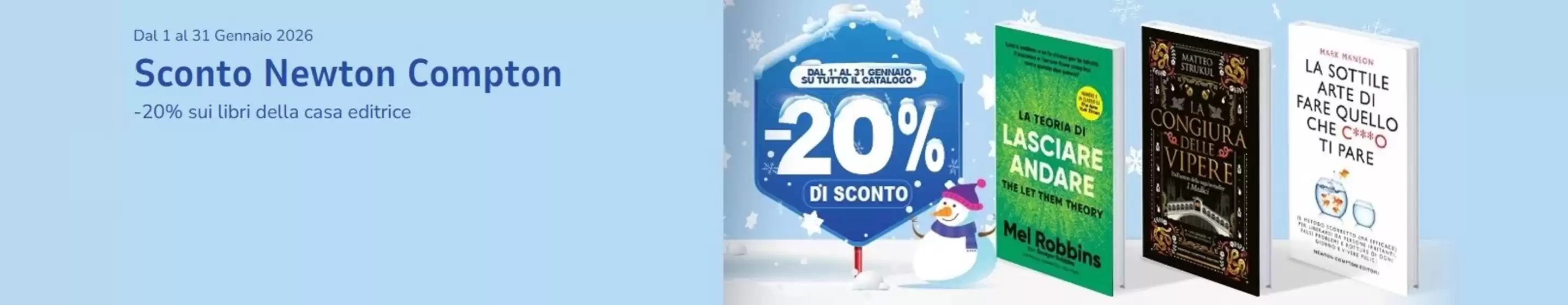 Volantino Mondadori Store a Massafra | Sconto newton compton | 2026-01-05T00:00:00.000Z - 2026-01-31T00:00:00.000Z