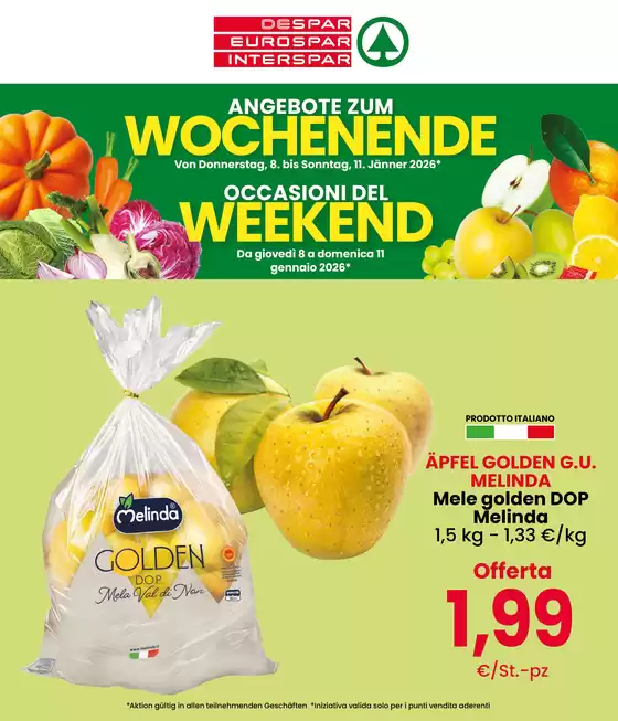 Volantino Eurospar a Firenze | Occasioni del weekend | 2026-01-08T00:00:00.000Z - 2026-01-11T00:00:00.000Z
