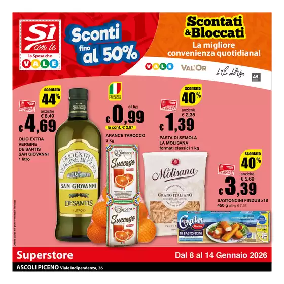 Volantino Si con te superstore a Arese | Sconti fino al 50% | 2026-01-08T00:00:00.000Z - 2026-01-14T00:00:00.000Z