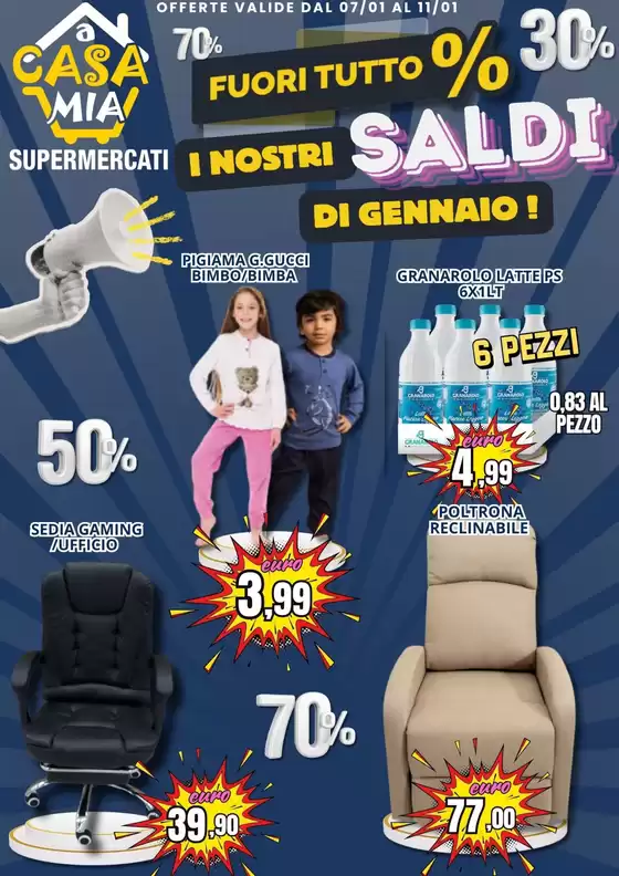 Volantino A Casa Mia a Polistena | Fuori tutto % i nostri saldi di gennaio! | 2026-01-07T00:00:00.000Z - 2026-01-31T00:00:00.000Z