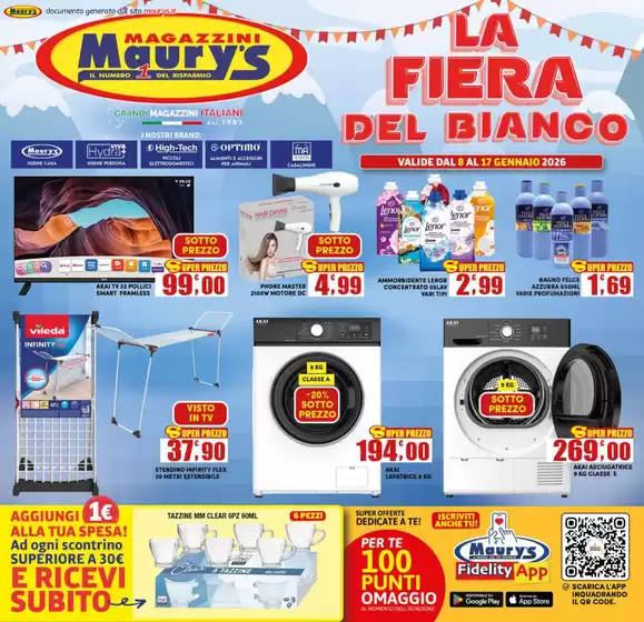 Volantino Maury's | La fiera del bianco | 2026-01-08T00:00:00.000Z - 2026-01-17T00:00:00.000Z