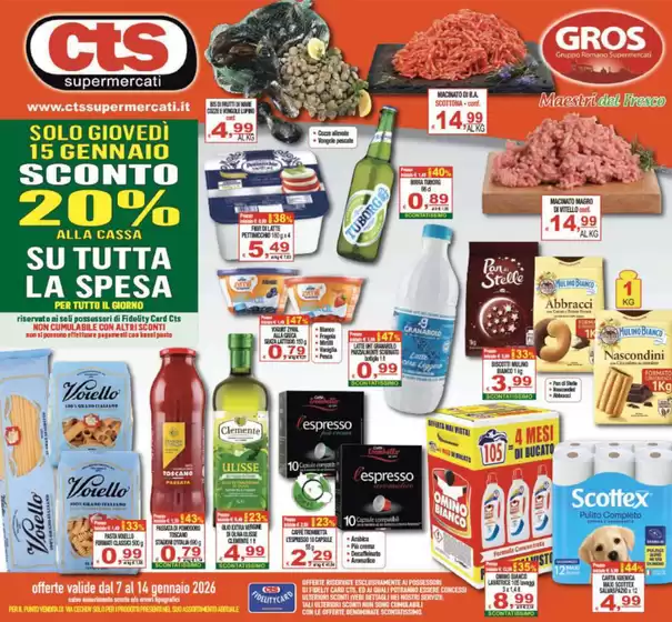 Volantino CTS Supermercati | Offerte valide dal 7 al 14 gennaio 2026 | 2026-01-07T00:00:00.000Z - 2026-01-14T00:00:00.000Z
