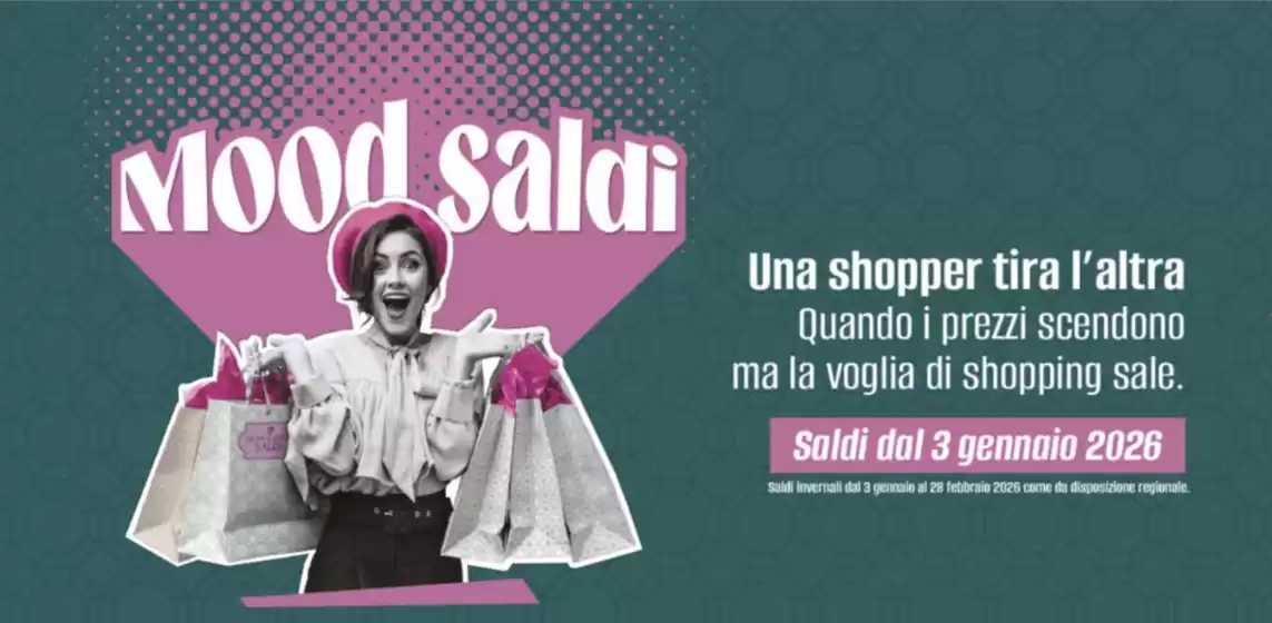 Volantino Mongolfiera Bari Japigia a Agrigento | Mood Saldi | 2026-01-07T00:00:00.000Z - 2026-02-28T00:00:00.000Z