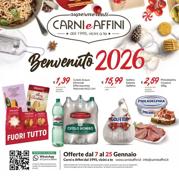 Volantino Carni e Affini | Benvenuto 2026 | 2026-01-07T00:00:00.000Z - 2026-01-25T00:00:00.000Z