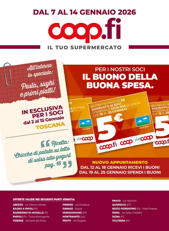 Volantino Coop a Roma | DAL 7 AL 14 GENNAIO 2026 | 2026-01-07T00:00:00.000Z - 2026-01-14T00:00:00.000Z