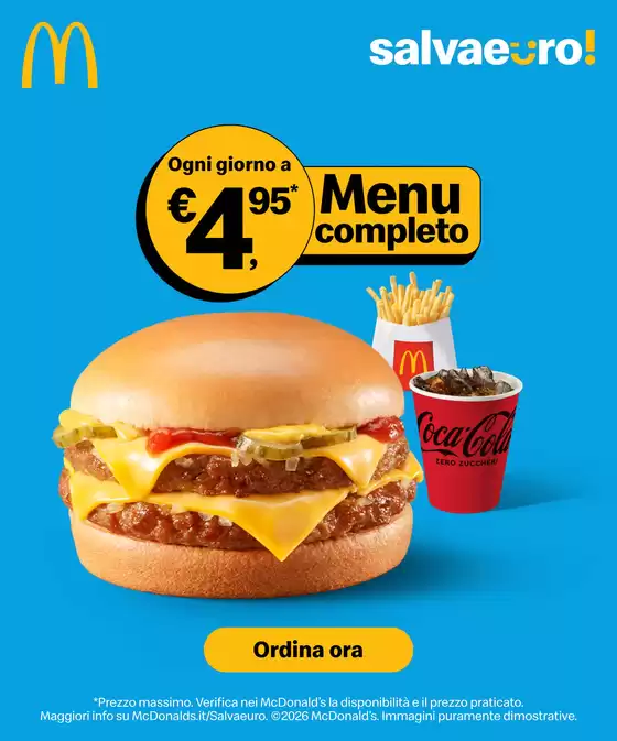 Volantino McDonald's a Milano | Double Cheeseburger® Menu | 2026-01-01T00:00:00.000Z - 2026-01-28T00:00:00.000Z