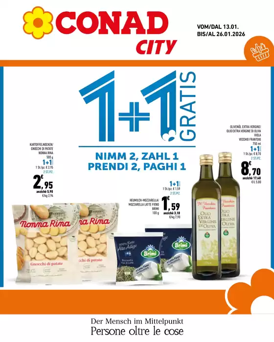 Volantino Conad City | 1+1 Gratis | 2026-01-13T00:00:00.000Z - 2026-01-26T00:00:00.000Z