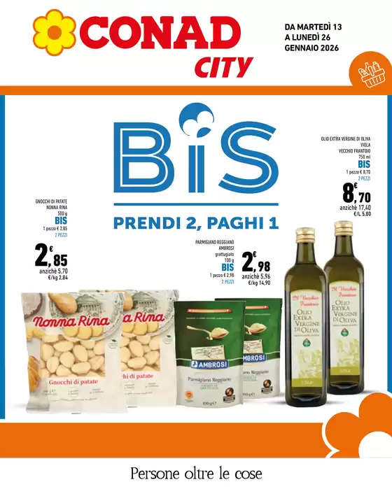 Volantino Conad City a Valdisotto | Prendi 2 paghi 1 | 2026-01-13T00:00:00.000Z - 2026-01-26T00:00:00.000Z