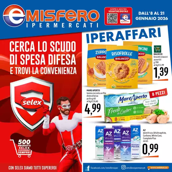 Volantino Emisfero a Brindisi | Iperaffari | 2026-01-08T00:00:00.000Z - 2026-01-21T00:00:00.000Z