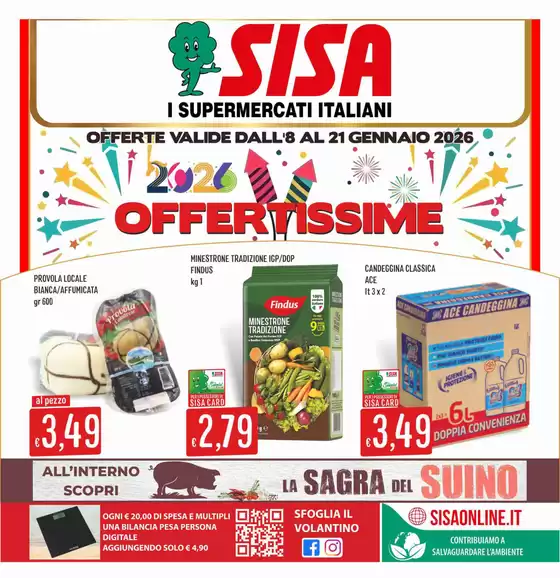 Volantino Sisa a Brindisi | Offertissime | 2026-01-08T00:00:00.000Z - 2026-01-21T00:00:00.000Z