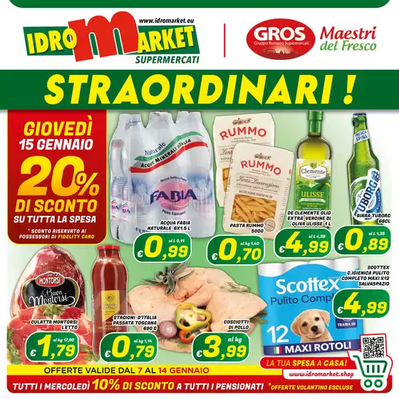 Volantino Idromarket a Brindisi | Straordinari | 2026-01-07T00:00:00.000Z - 2026-01-14T00:00:00.000Z