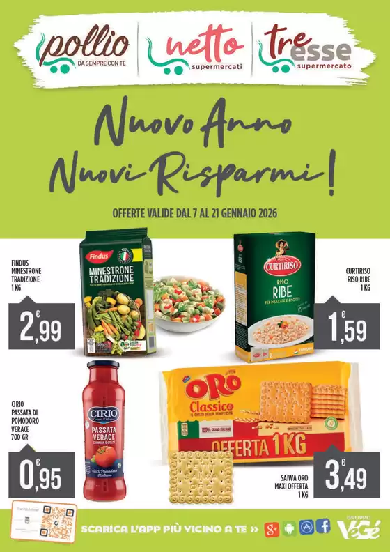 Volantino Netto Supermercati a Brindisi | Nuovo anno nuovi risparmi! | 2026-01-07T00:00:00.000Z - 2026-01-21T00:00:00.000Z