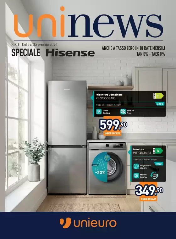 Volantino Unieuro a Cosenza | Speciale HISENSE da Unieuro! | 2026-01-09T00:00:00.000Z - 2026-01-25T00:00:00.000Z