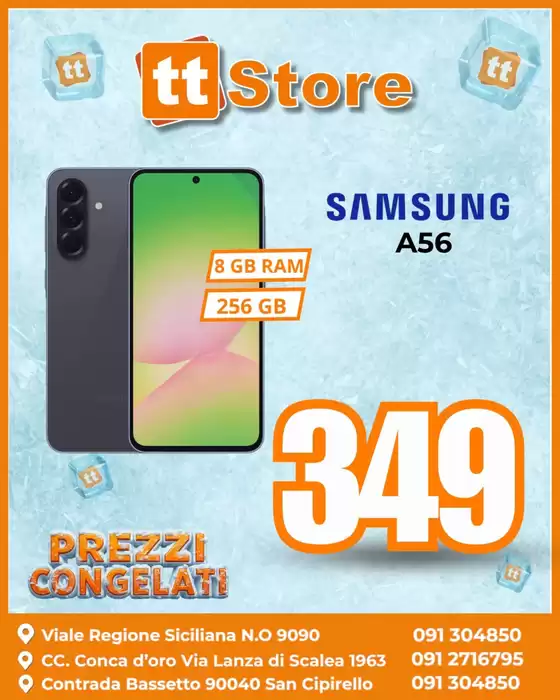Volantino TT Store a Vaprio d'Adda | Samsung A56 | 2026-01-09T00:00:00.000Z - 2026-01-11T00:00:00.000Z