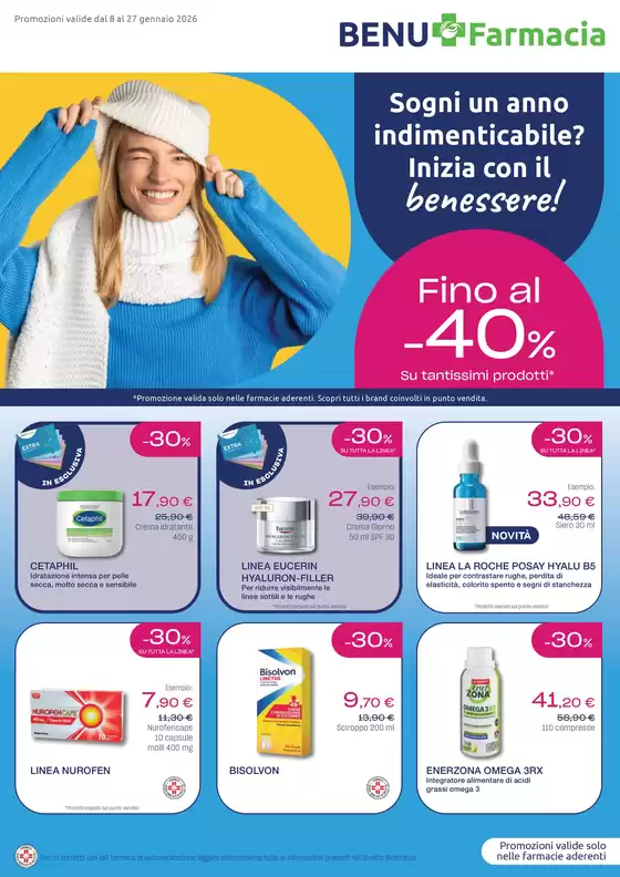 Volantino BENU Farmacia | Fino al -40% | 2026-01-08T00:00:00.000Z - 2026-01-27T00:00:00.000Z