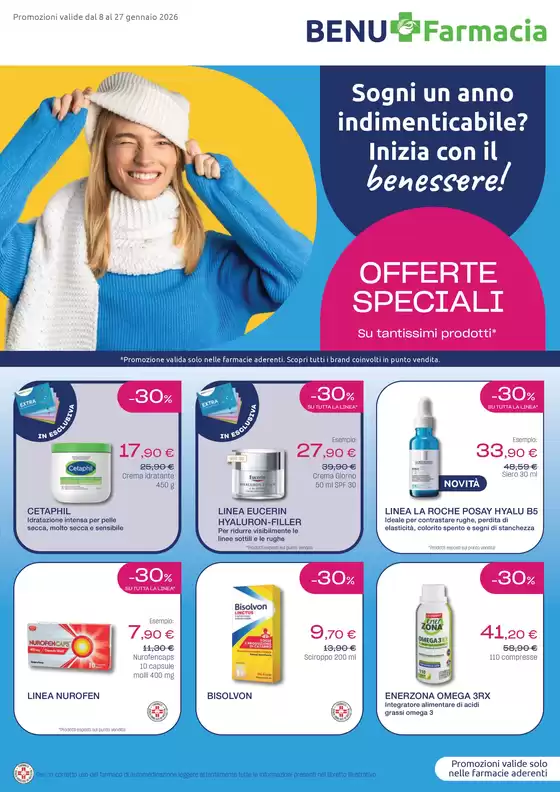 Volantino BENU Farmacia | Offerte speciali | 2026-01-08T00:00:00.000Z - 2026-01-27T00:00:00.000Z