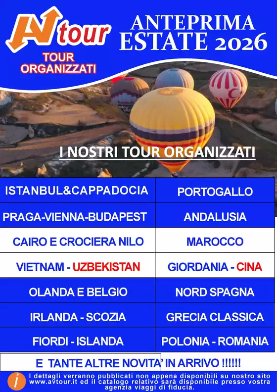 Volantino Av Tour a Stezzano | ANTEPRIMA ESTATE 2026 TOUR | 2026-01-09T00:00:00.000Z - 2026-01-31T00:00:00.000Z