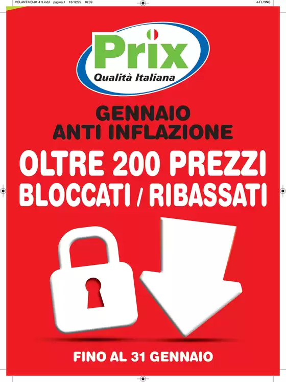 Volantino Prix a Mira | Gennaio anti inflazione | 2026-01-09T00:00:00.000Z - 2026-01-31T00:00:00.000Z