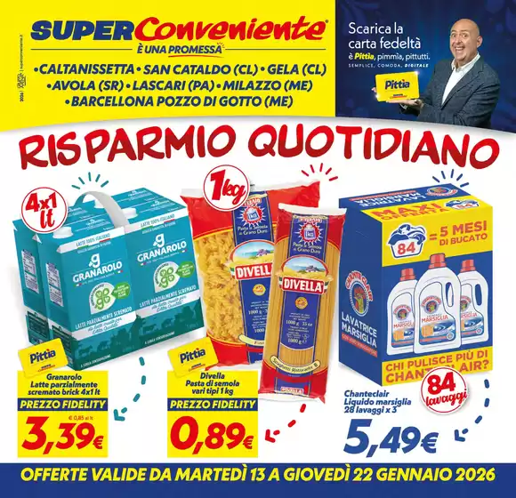 Volantino SuperConveniente a Paganica | Risparmio Quotidiano | 2026-01-13T00:00:00.000Z - 2026-01-22T00:00:00.000Z