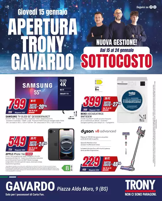 Volantino Trony a Muccia | SOTTOCOSTO Trony Gavardo! | 2026-01-15T00:00:00.000Z - 2026-01-24T00:00:00.000Z