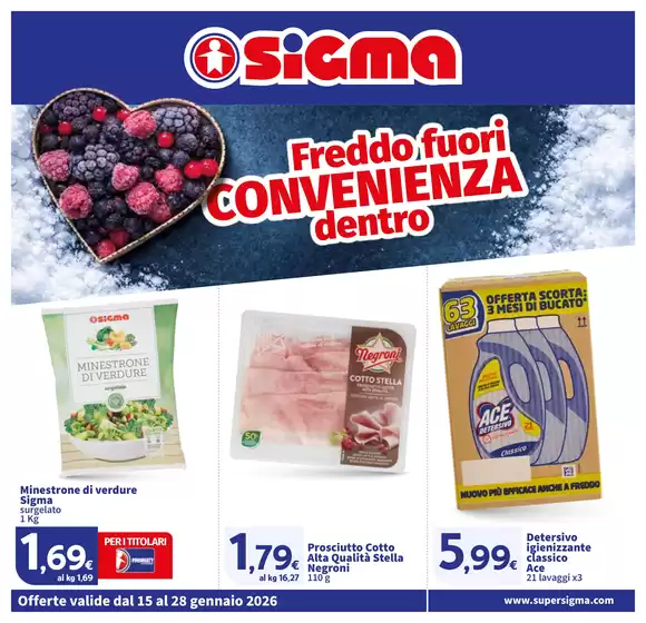 Volantino Sigma a Portoscuso | Freddo fuori, convenienza dentro, Sigma | 2026-01-15T00:00:00.000Z - 2026-01-28T00:00:00.000Z