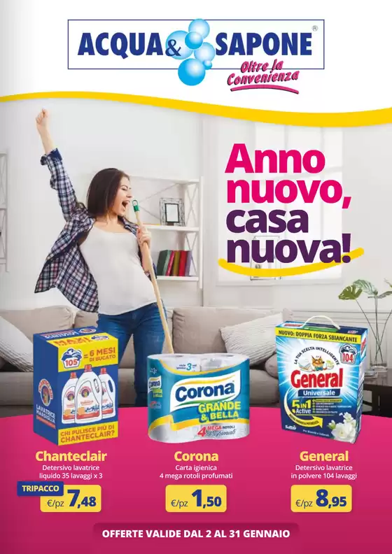 Volantino Acqua & Sapone a Sant'Ambrogio di Valpolicella | Anno nuovo, casa nuova! | 2026-01-02T00:00:00.000Z - 2026-01-31T00:00:00.000Z
