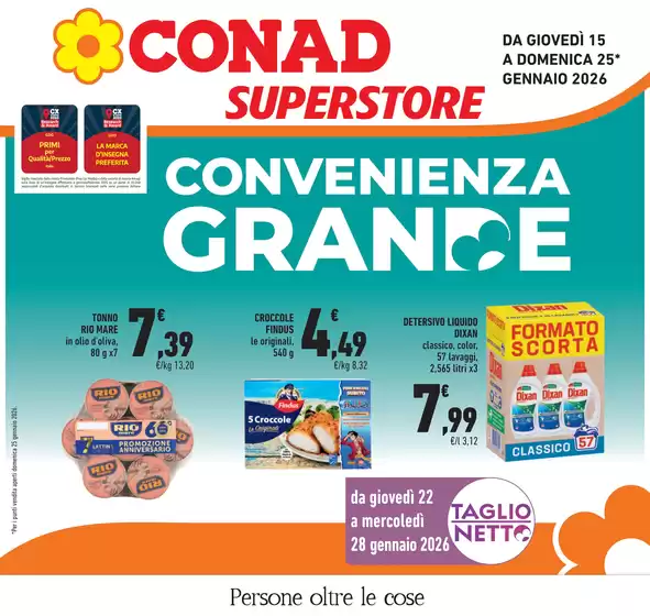 Volantino Conad Superstore | Convenienza grande | 2026-01-15T00:00:00.000Z - 2026-01-25T00:00:00.000Z