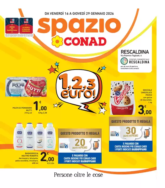 Volantino Spazio Conad a Villasimius | 1,2,3 euro! | 2026-01-16T00:00:00.000Z - 2026-01-29T00:00:00.000Z