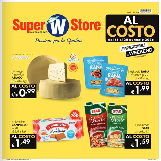 Volantino Super W a Cavaion Veronese | Al costo | 2026-01-15T00:00:00.000Z - 2026-01-28T00:00:00.000Z