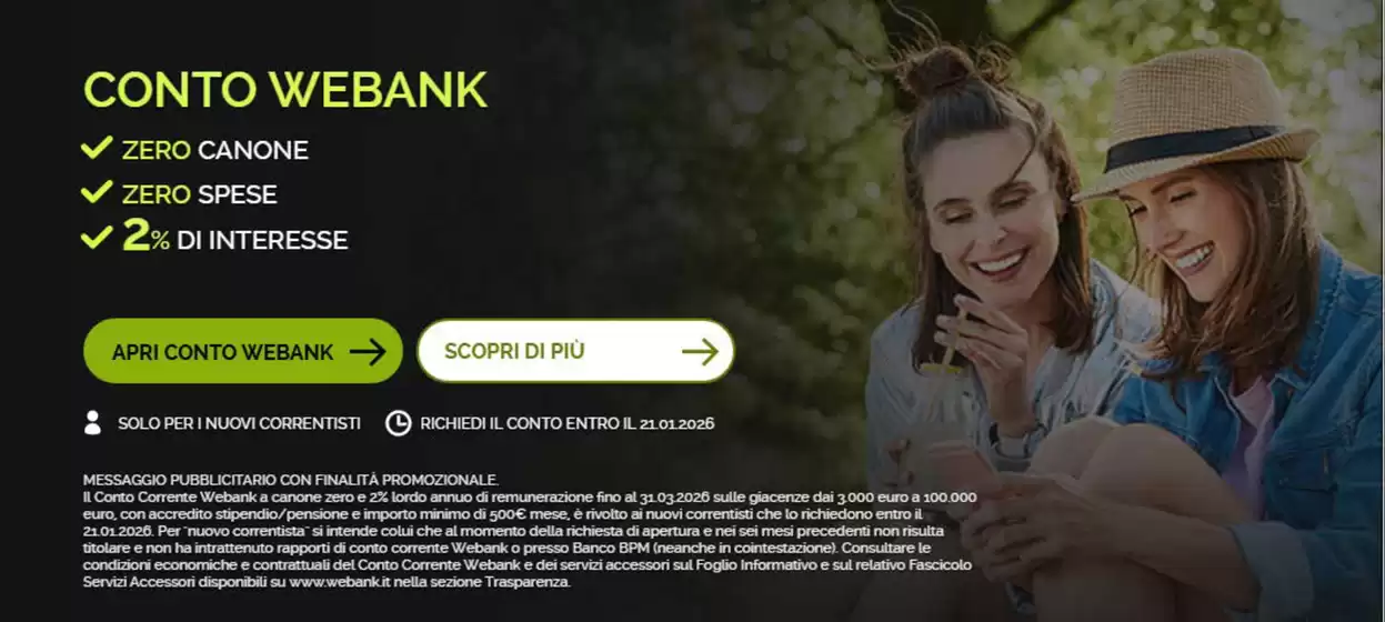 Volantino Webank | Conto Webank | 2026-01-13T00:00:00.000Z - 2026-03-31T00:00:00.000Z