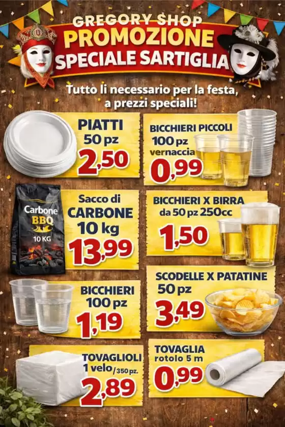 Volantino Gregory Shop | Promozione speciale sartiglia | 2026-01-13T00:00:00.000Z - 2026-01-18T00:00:00.000Z
