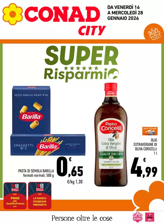 Volantino Conad City a Sedriano | Super Risparmio | 2026-01-16T00:00:00.000Z - 2026-01-28T00:00:00.000Z