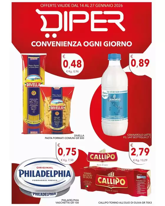 Volantino Diper Spesa a Viggianello | Convenienza ogni giorno | 2026-01-14T00:00:00.000Z - 2026-01-27T00:00:00.000Z