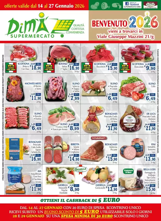 Volantino Supermercato Dima a Viggianello | Offerte valide dal 14 al 27 gennaio 2026 | 2026-01-14T00:00:00.000Z - 2026-01-27T00:00:00.000Z
